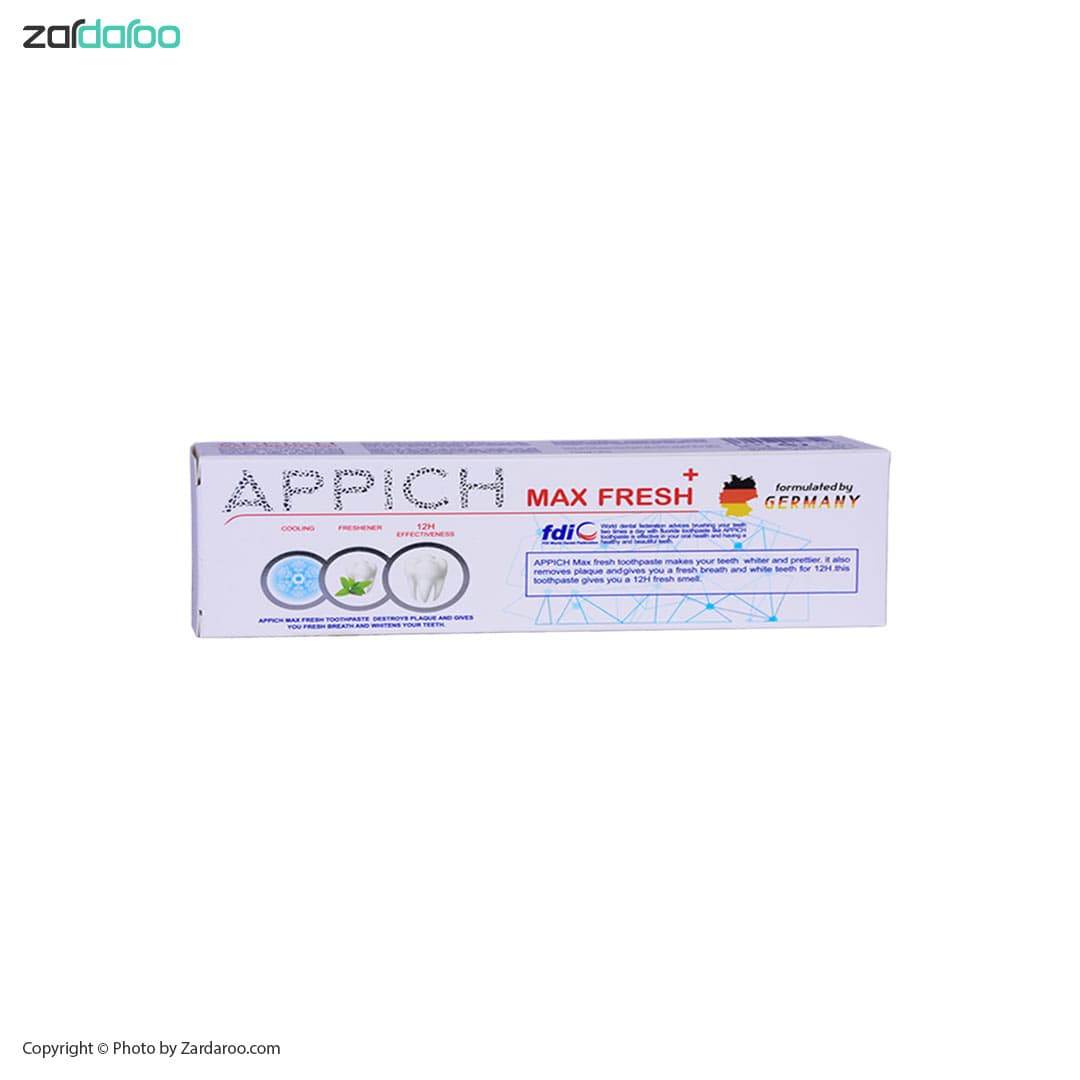 خمیر دندان آنتی باکتریال مدل Max Fresh اپیچ Appich