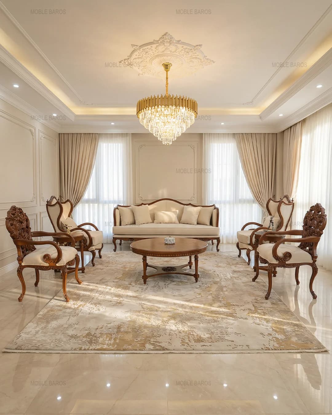 مبل شیک جدید کلاسیک کینگ کویین کد ۹