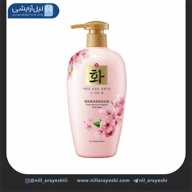 شاور ژل پمپی شکوفه گیلاس هانفن 750 میل ( بدون جعبه ) — تصویر ۲