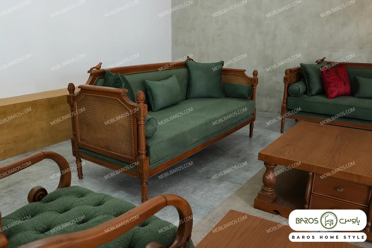 مبل کلاسیک و ترکیبی ۱۰ نفره کاجی روما و چپندر کینگ کد ۲ — تصویر ۷