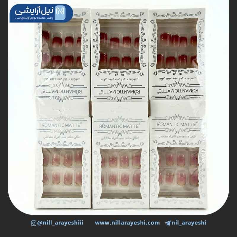ناخن مصنوعی به همراه چسب ژله ای رومانتیک مات