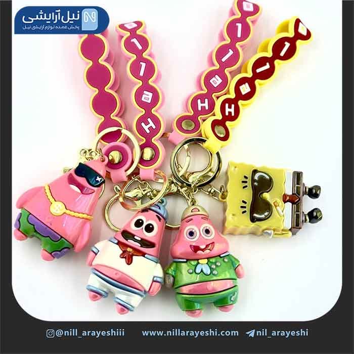 جا کلیدی ( آویز کلید ) فانتزی سیلیکونی براق میکس ( بند سیلیکونی ) — تصویر ۴