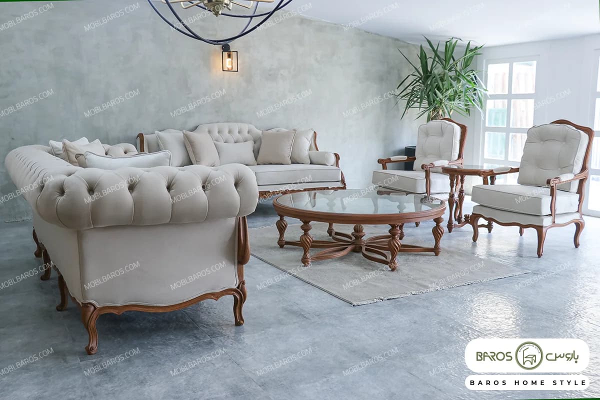 مبل کلاسیک زیبا رومینا و چستر نیکا و فرانسوی — تصویر ۴