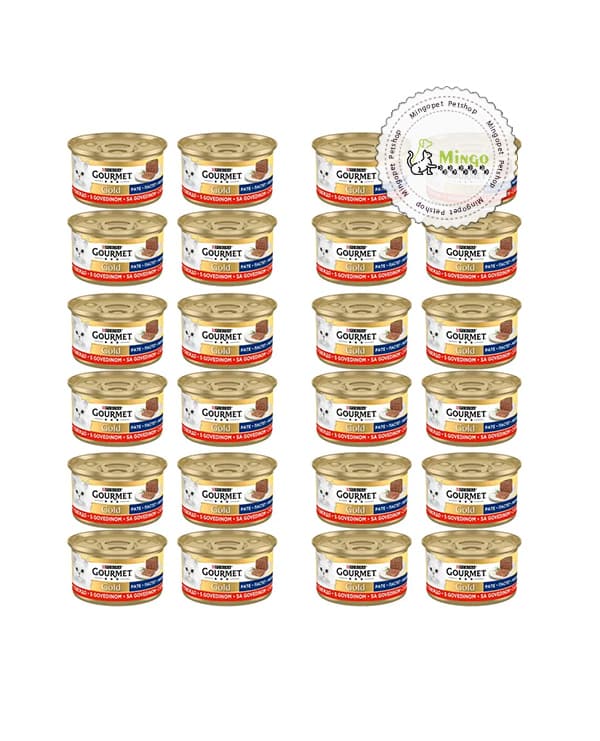 گورمت پته گوشت گاو 85 گرم(بسته 24 عددی) | Purina Gourmet Gold Pate – Beef