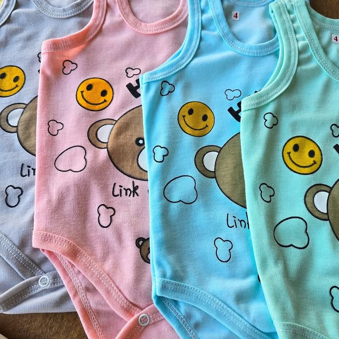 بادی رکابی خرس happy سایز 4 تا 6 کد 4296 — تصویر ۲