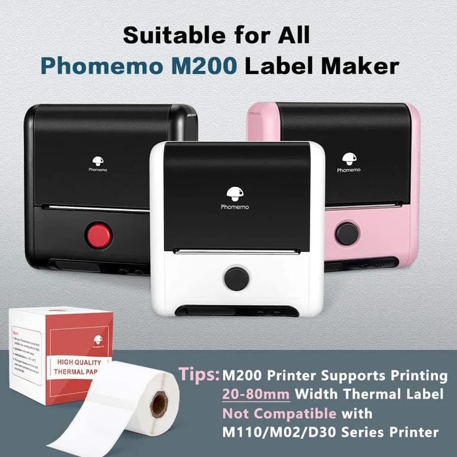 لیبل حرارتی شفاف برند phomemo طول 40 عرض 30 میلیمتر — تصویر ۴