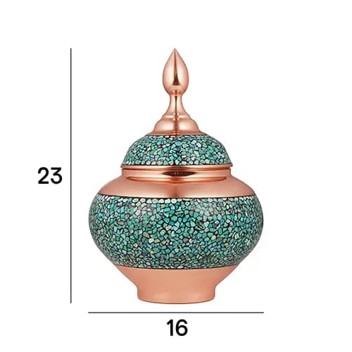قندان سیبی 25 فیروزه — تصویر ۳