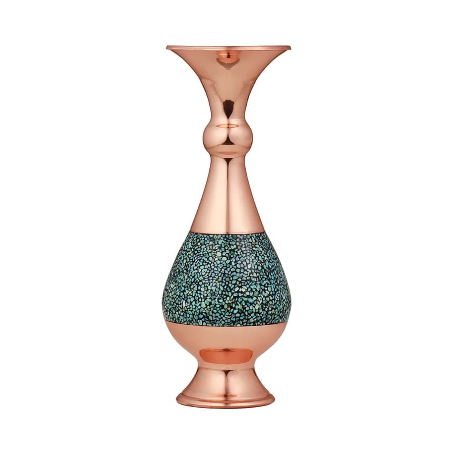 گلدان صراحی 16 فیروزه