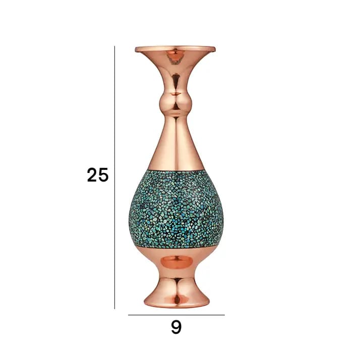 گلدان صراحی 25 فیروزه — تصویر ۳
