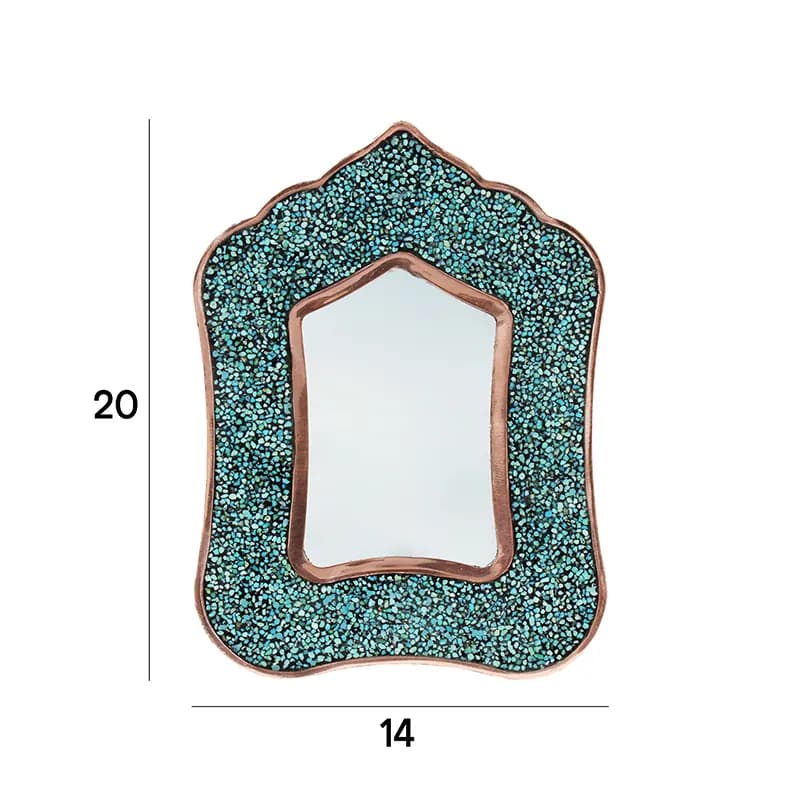 آینه کمر باریک 20 فیروزه — تصویر ۳