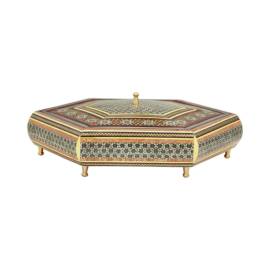 شکلات خوری چوبی 6 گوش خاتم 4023 — تصویر ۵