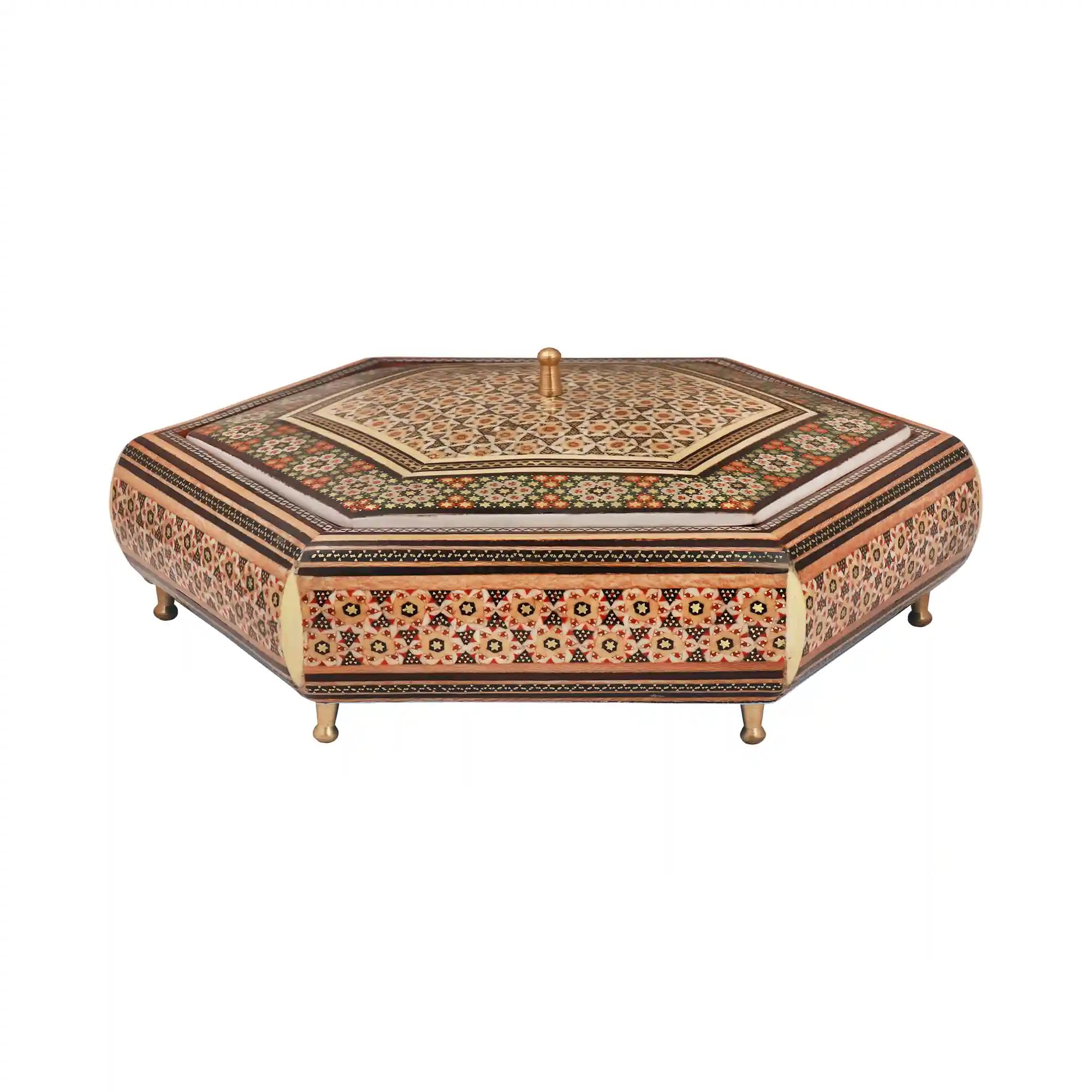 شکلات خوری چوبی 6 گوش خاتم 40221 — تصویر ۴