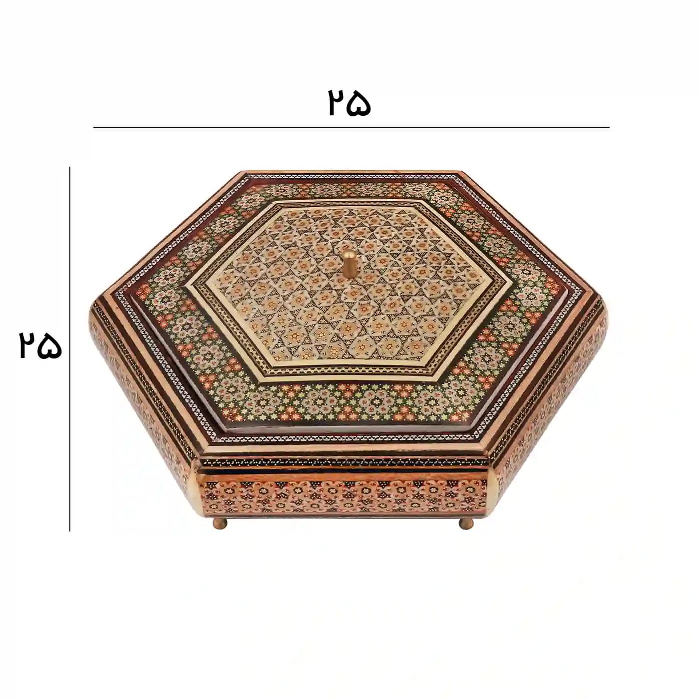 شکلات خوری چوبی 6 گوش خاتم 40221 — تصویر ۶