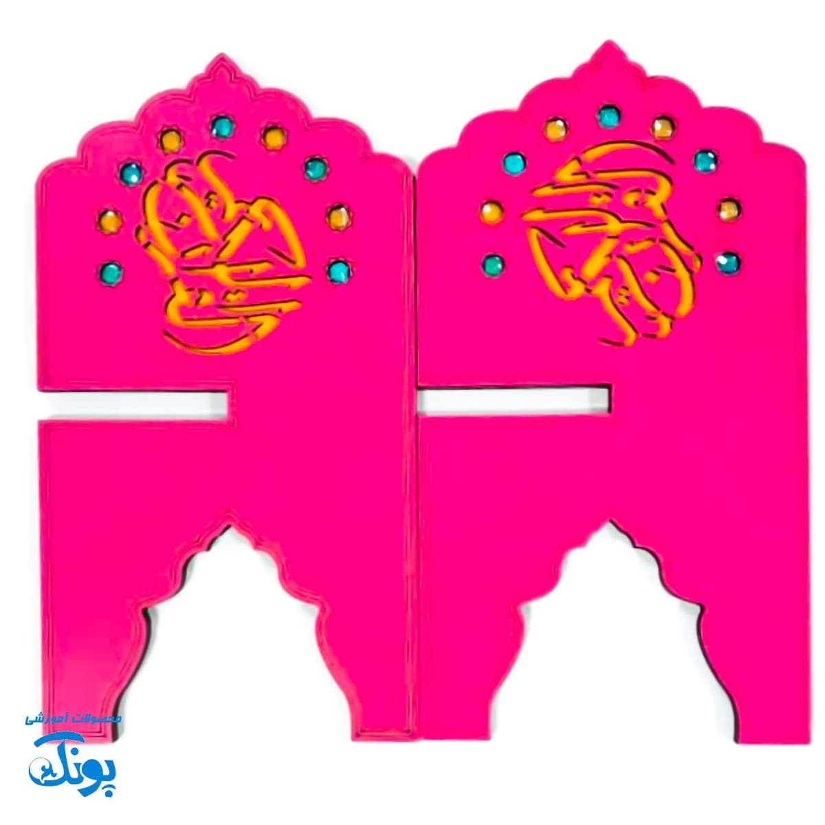 رحل قرآن چوبی بنفش نگین دار ۱۴.۲۶ – زیبایی و کاربرد در قرائت قرآن — تصویر ۴