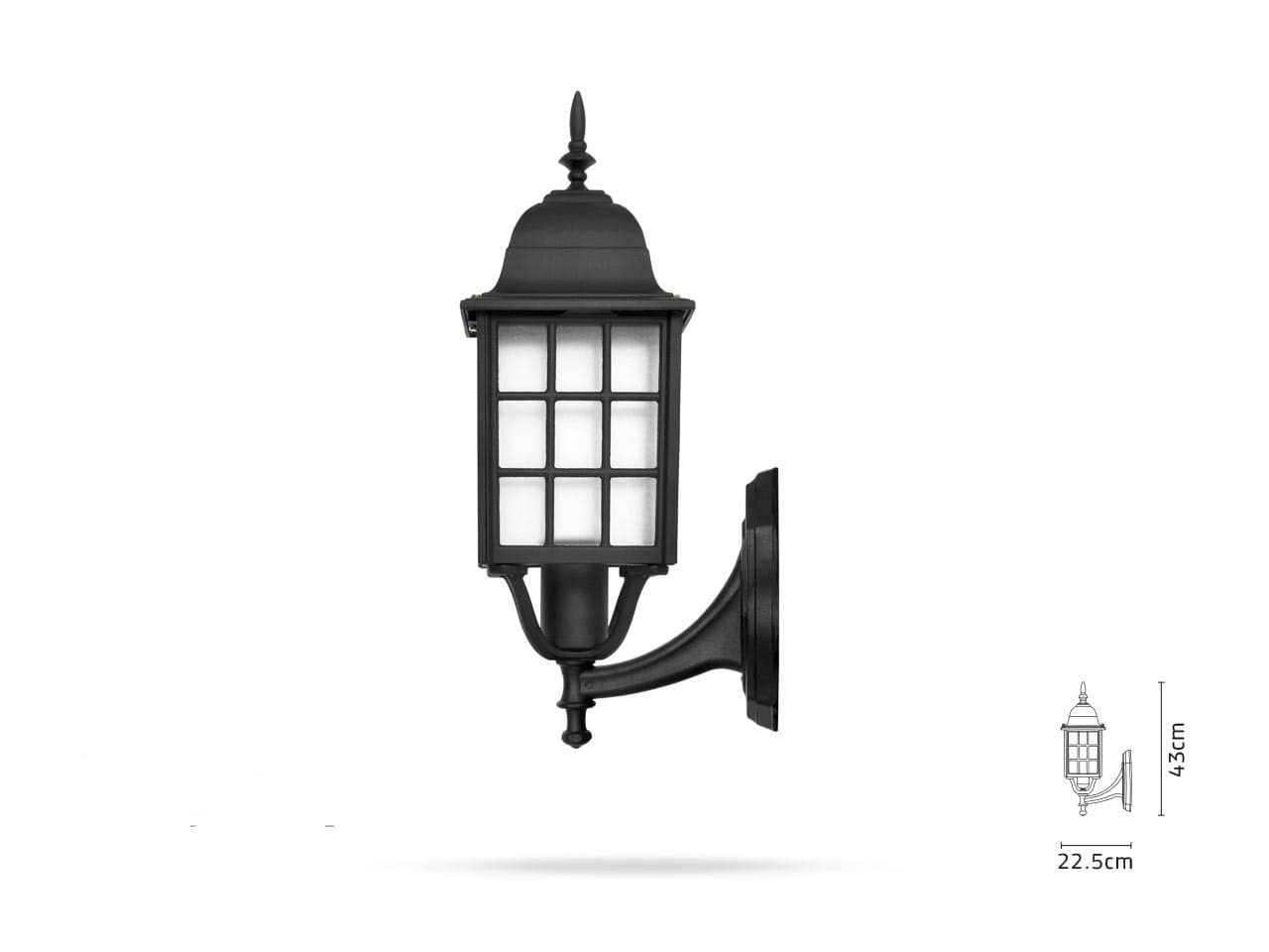 چراغ دیواری شب تاب مدل مشبک + شاخه فانتزی سربالا