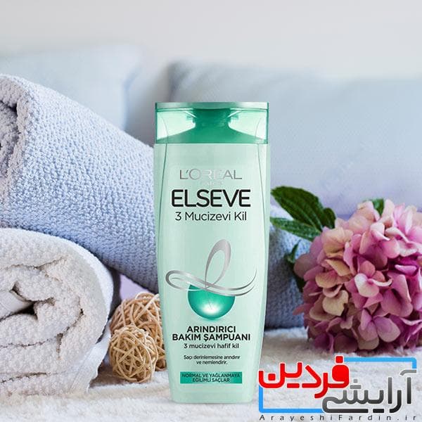 شامپو Elseve لورآل مدل 3Mucizevi Kil مخصوص موی چرب حجم 450 میلی لیتر — تصویر ۴