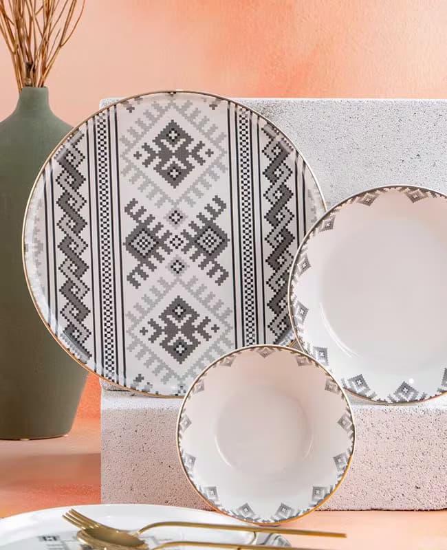 سرویس غذاخوری 27 پارچه آجار acar Ethnic — تصویر ۳