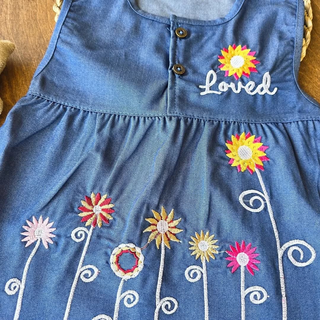 سارافون لی گلدار گلدوزی loved کد 4464 — تصویر ۲