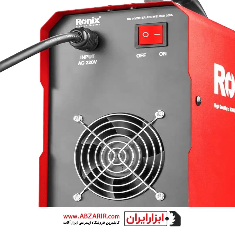 دستگاه جوش اینورتر 200 آمپر توربو فن پلاس رونیکس مدل RH-4604 — تصویر ۵