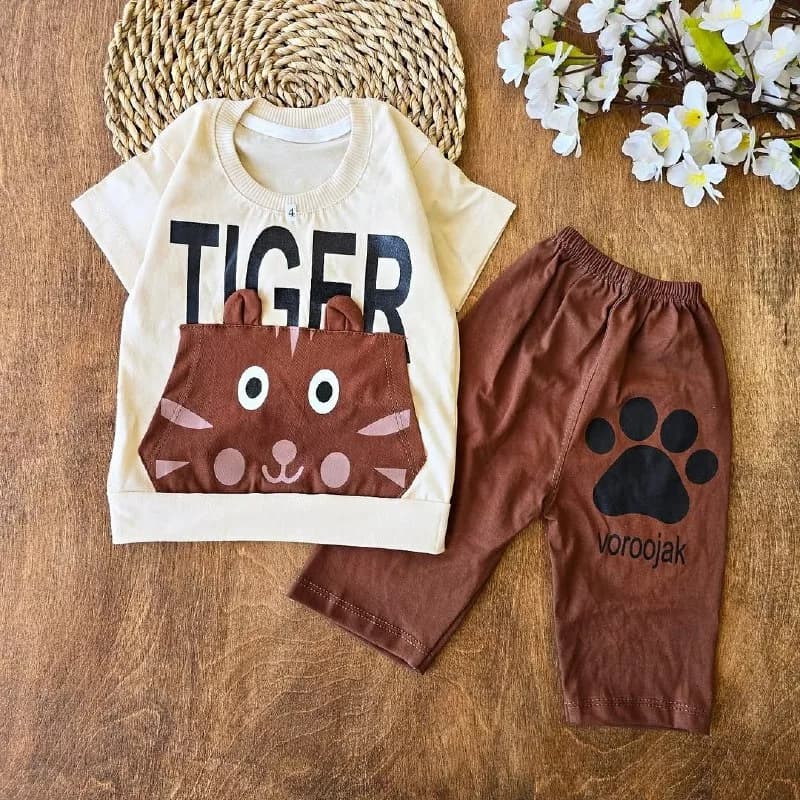 تیشرت شلوارک ببر گوش دار Tiger کد ۴۷۶۶