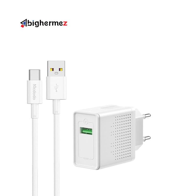 شارژر دیواری مک دودو CH-5750 18W به همراه کابل شارژ TYPE-C