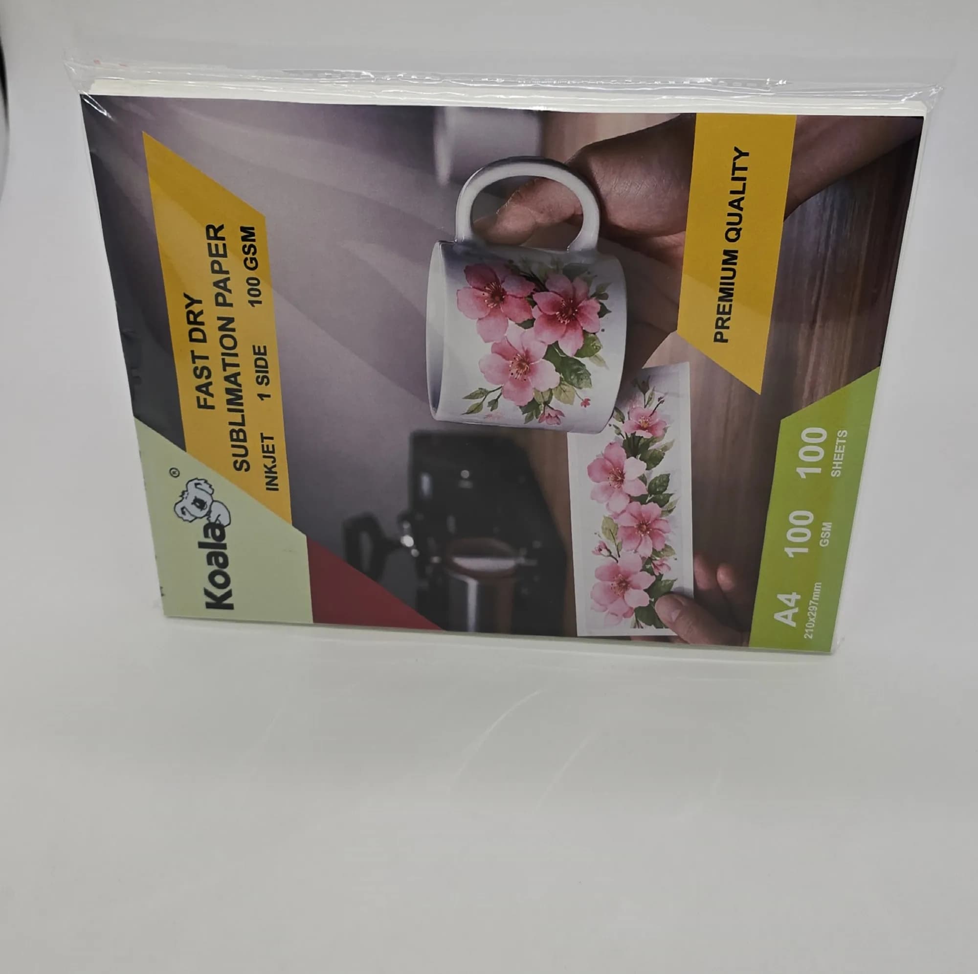 کاغذ چاپ ماگ سابلیمیشن جوهرافشان کوالا مدل FAST-DRY سایز A4 بسته 100 عددی — تصویر ۳