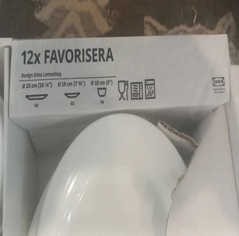 سرویس غذاخوری 12 پارچه ایکیا مدل FAVORISERA کد 404.586.00 — تصویر ۵