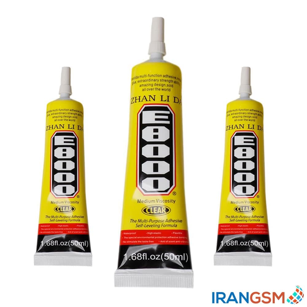 چسب مایع همه کاره شفاف E8000 — تصویر ۳