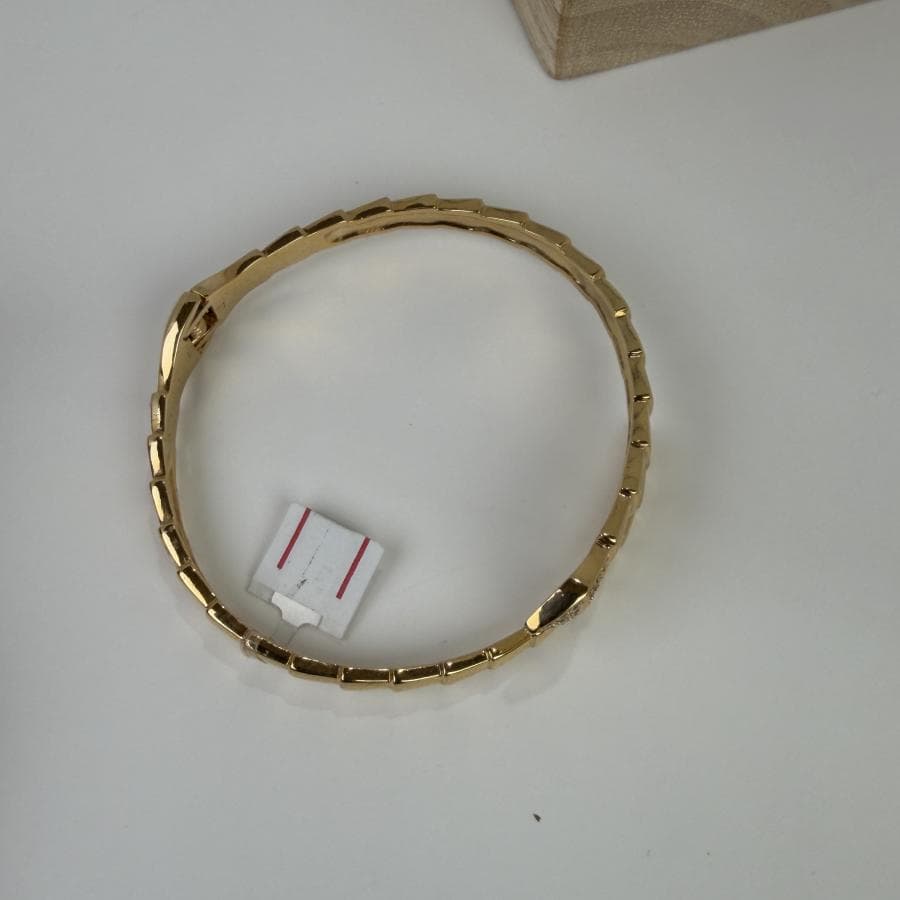 دستبند ژوپینگ دخترانه طرح بولگاری آبکاری طلایی کد 87 — تصویر ۲