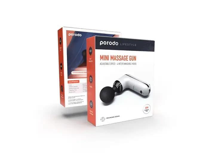 ماساژور تفنگی 4سرعته Porodo mini Massage Gun PD-LSVSMG-WH