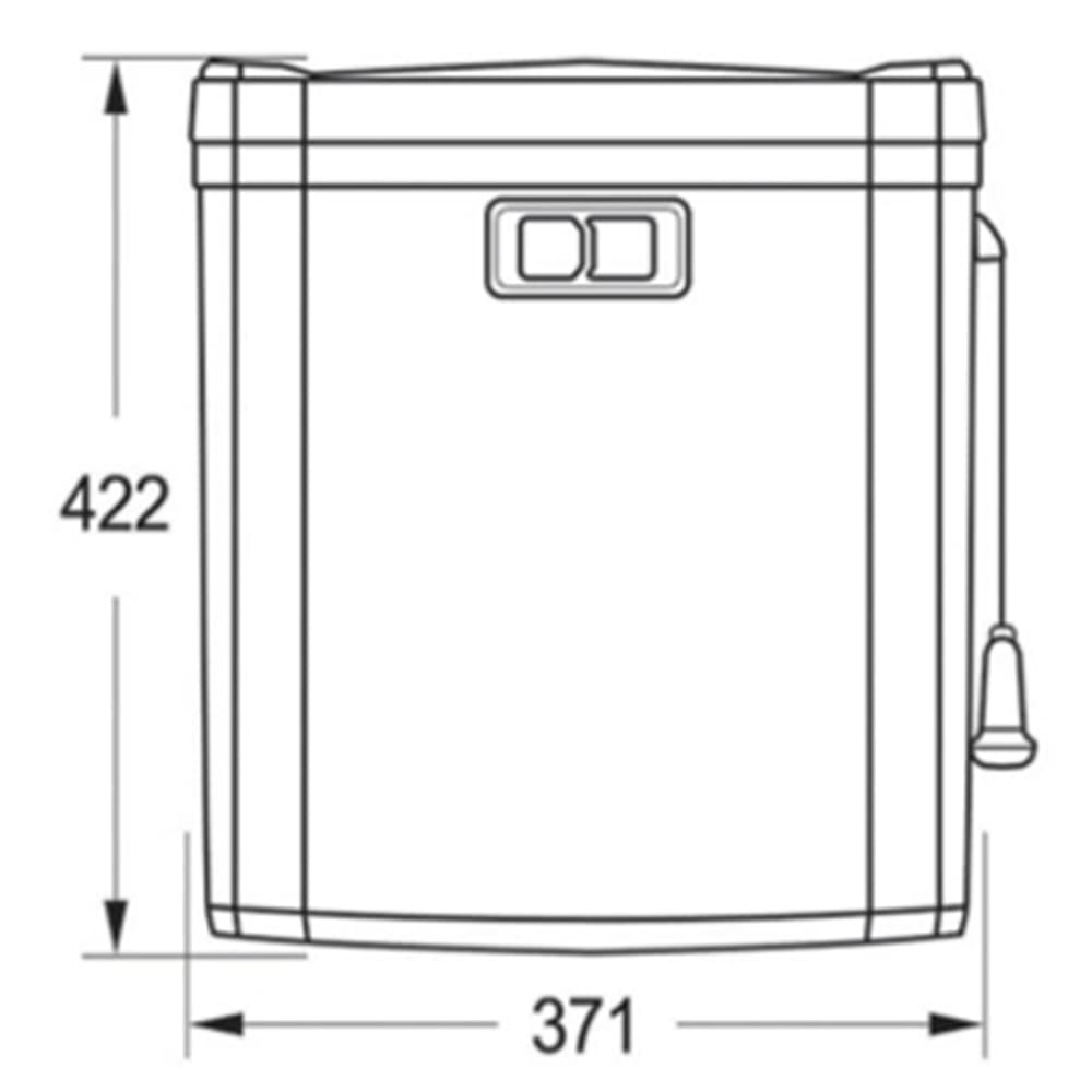 فلاش تانک دیواری پرشین (سفید کلید طلایی براق) | سارودی (ایمن آب) — تصویر ۲
