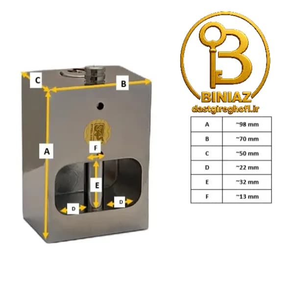 قفل کهن مدل گاردار کلید دوشیار پله کد 95 — تصویر ۱۱