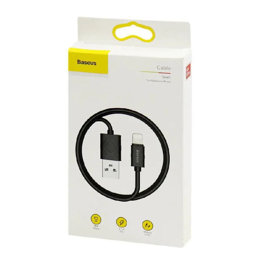 کابل شارژ USB به لایتنینگ باسئوس مدل CALUN-01/02 – طول ۱ متر — تصویر ۵