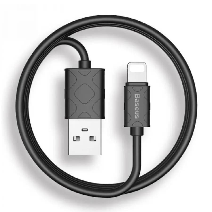 کابل شارژ USB به لایتنینگ باسئوس مدل CALUN-01/02 – طول ۱ متر — تصویر ۳