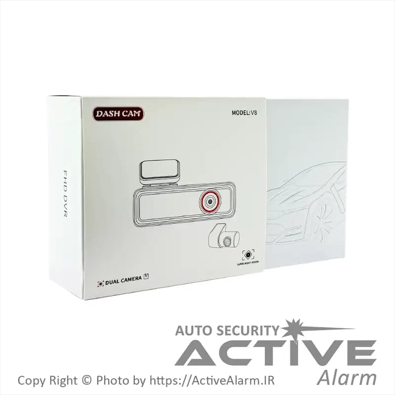 دوربین ثبت وقایع DashCam خودرو مدل V8-C-WiFi دو دوربین — تصویر ۳