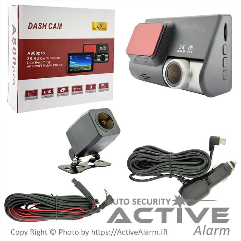 دوربین ثبت وقایع DashCam مدل A800-Pro دو دوربین — تصویر ۸