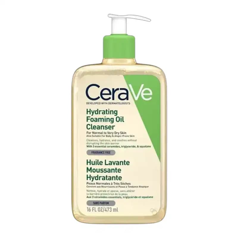 فوم شستشو روغنی سراوی CERAVE HYDRATING FOAMING OIL CLEANSER حجم236ml اصل — تصویر ۳