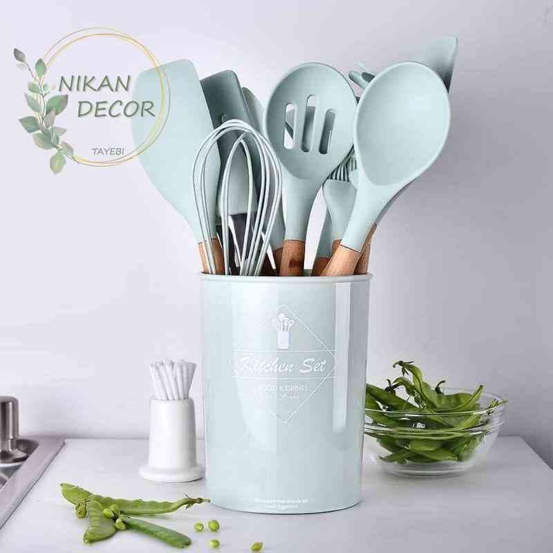 ست کفگیر ملاقه سیلیکونی