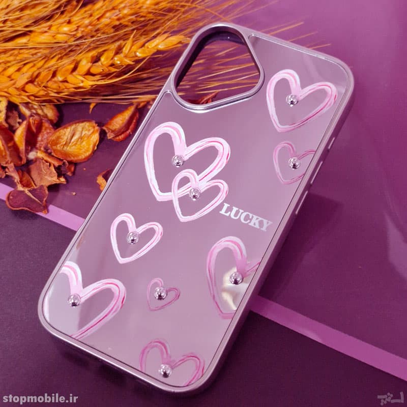 قاب لاکچری آیفون iPhone 17 مدل آینه ای قلبی