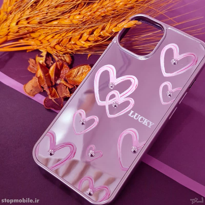 قاب لاکچری آیفون iPhone 13 مدل آینه ای قلبی