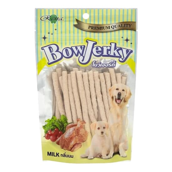 تشویقی سگ رنا با طعم شیر 250 گرم – Rena BowJerky Milk Sticks Dog Treats