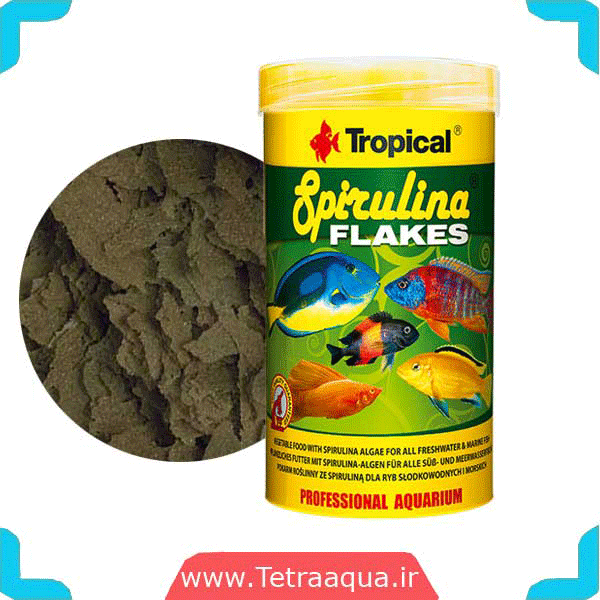 غذای ماهی اسپیرولینا تروپیکال مدل Spirulina Flakes — تصویر ۲