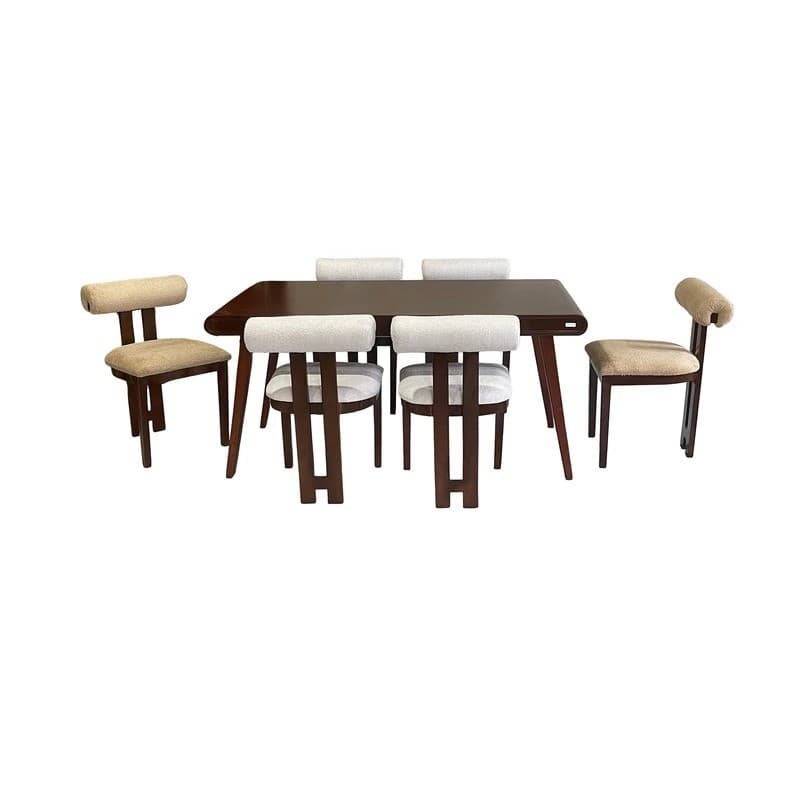 میز و صندلی ناهارخوری شش نفره گالری والریان مدل M-CH-1506 مبلمان فرنا مدل 1112662 — تصویر ۳