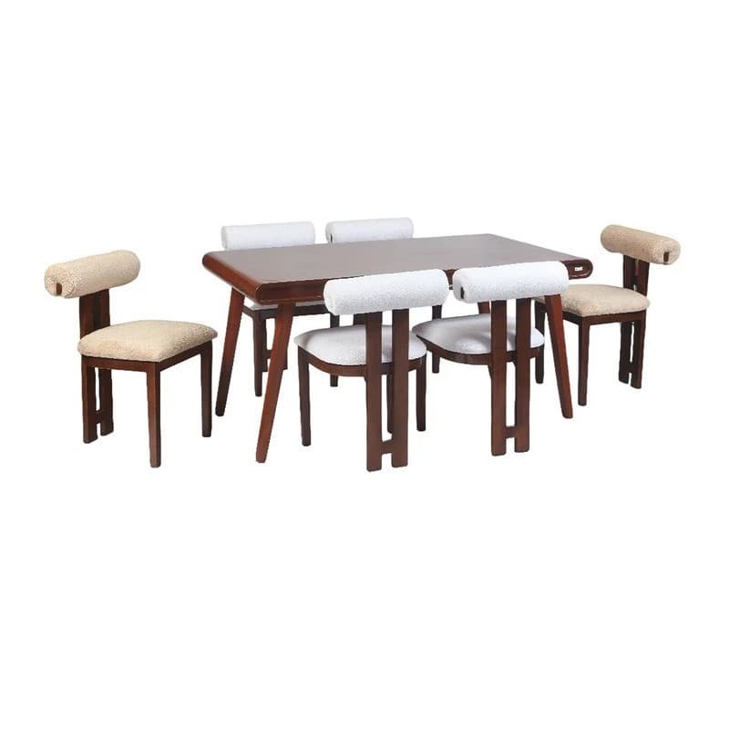 میز و صندلی ناهارخوری شش نفره گالری والریان مدل M-CH-1506 مبلمان فرنا مدل 1112662