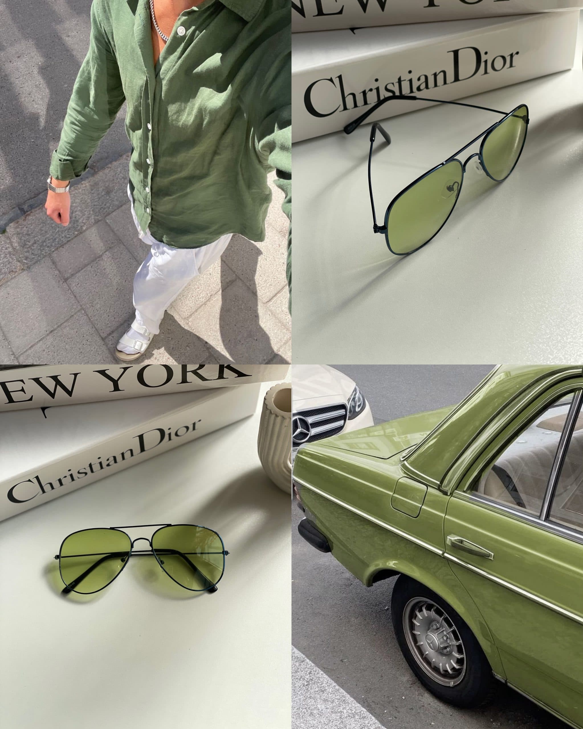 عينك آفتابي برند Rayban اسپرت سبز ترند يووي 400 — تصویر ۶