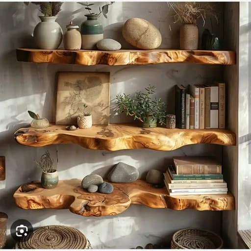شلف چوبی روستیک دفرمه هر عدد مبلمان فرنا مدل 1120846