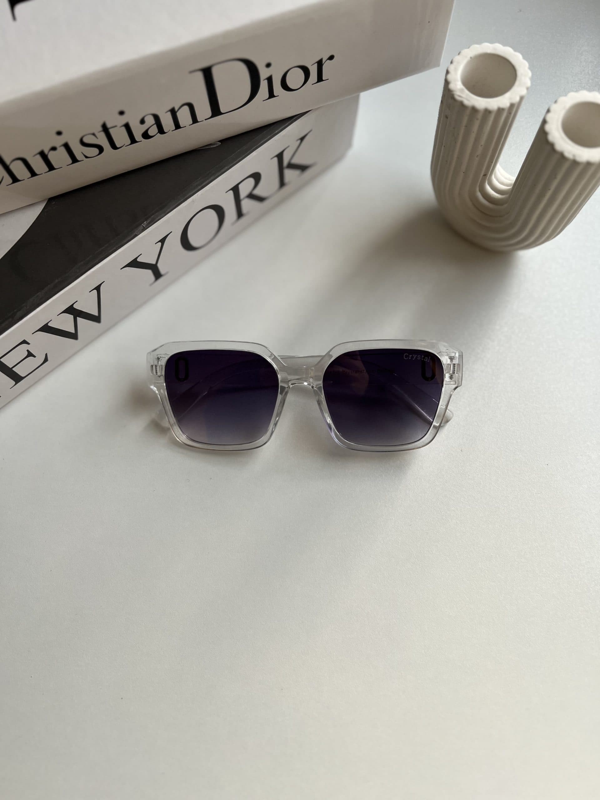 عينك آفتابي برند Dior زنانه شفاف یخی ترند يووي 400 — تصویر ۲