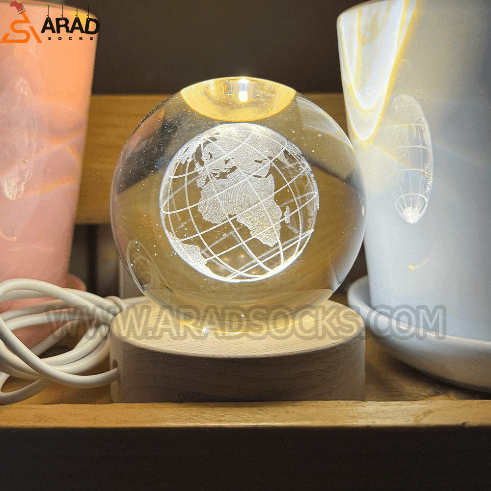 گوی کریستال کره زمین سایز3