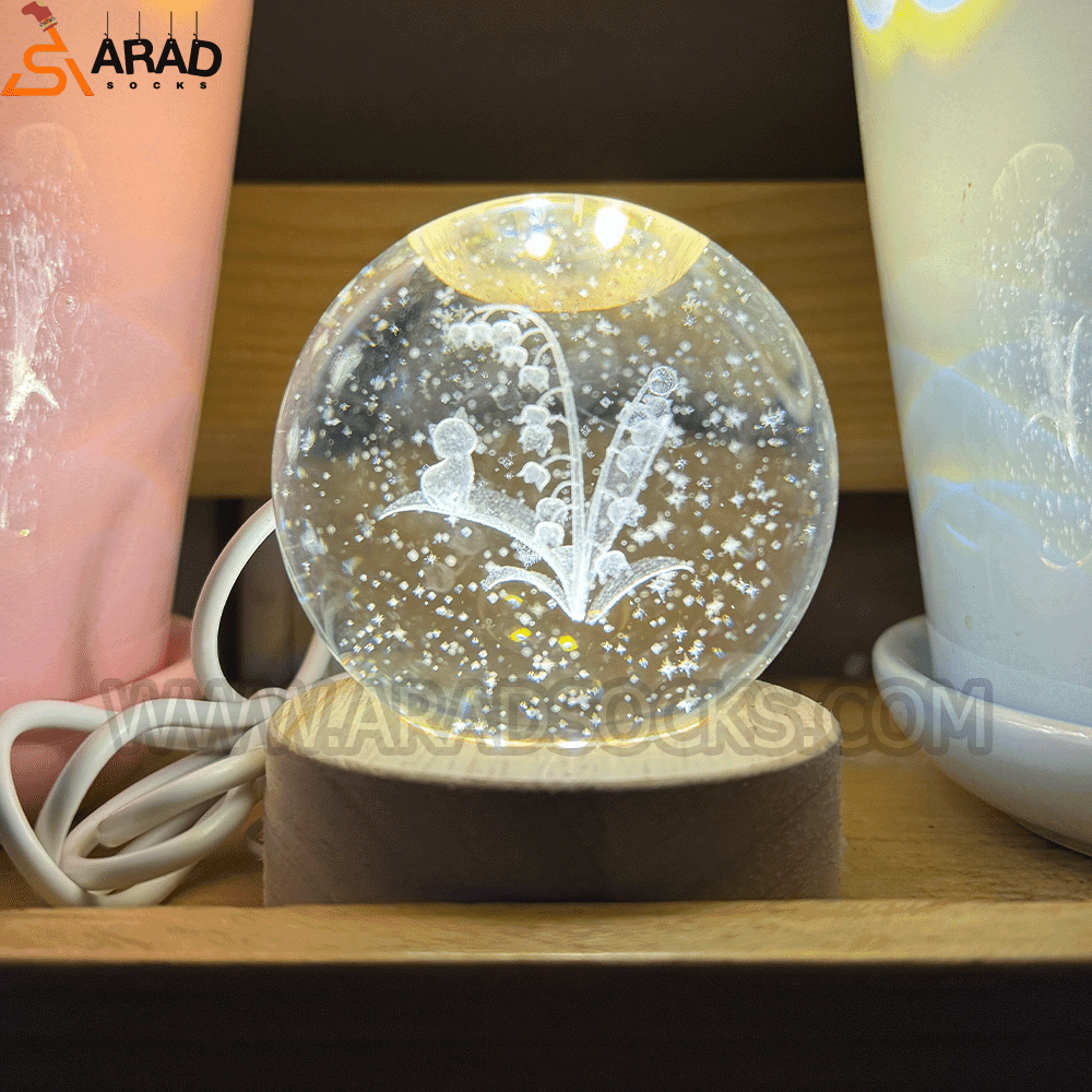 گوی کریستال گربه روی درخت سایز2