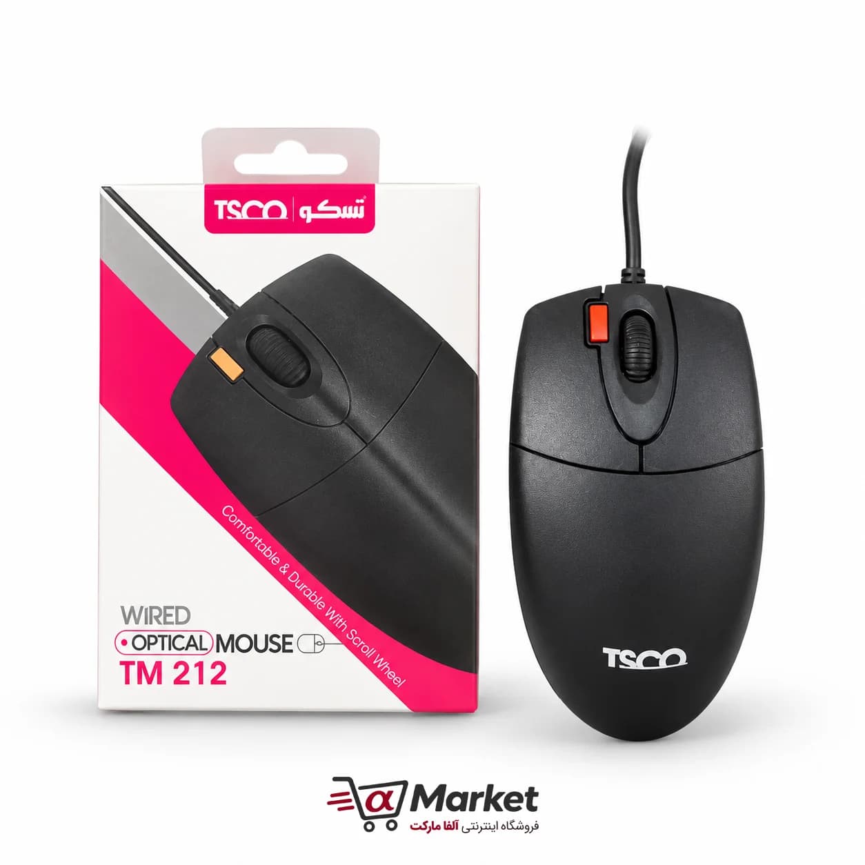 موس تسکو TM-212 | ماوس باسیم USB با DPI قابل تنظیم